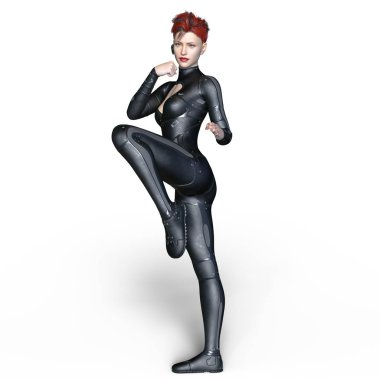 3d cg işleme süper bir kadın