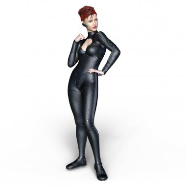 3d cg işleme süper bir kadın