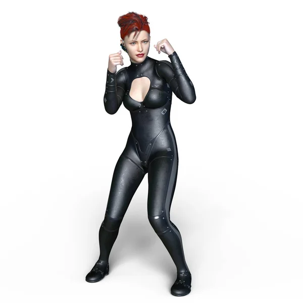 3d cg rendering einer super frau — Stockfoto