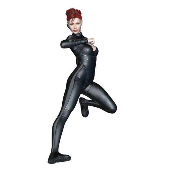 Renderowania 3D cg super kobieta — Zdjęcie stockowe