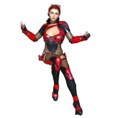 bir kadın savaşçı 3d cg render