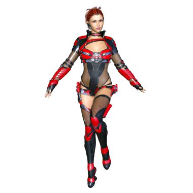 bir kadın savaşçı 3d cg render