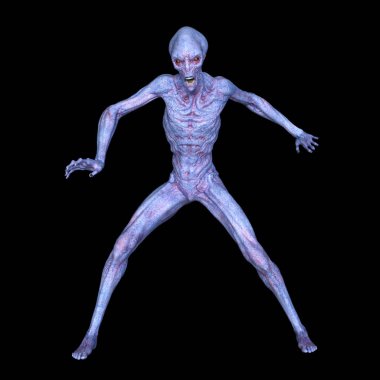 bir uzaylı 3d cg işleme