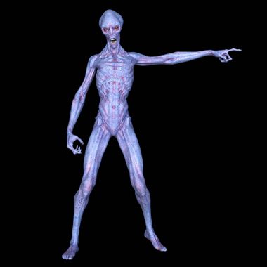 bir uzaylı 3d cg işleme