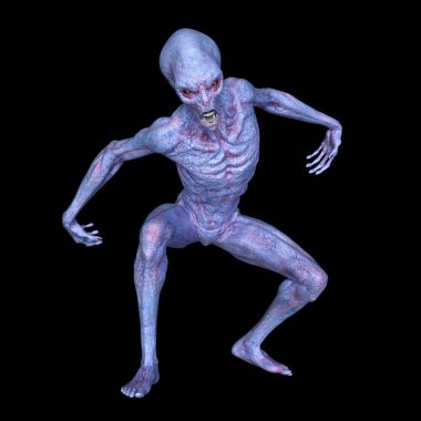 bir uzaylı 3d cg işleme