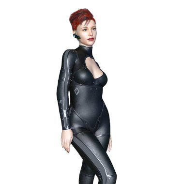 3d cg işleme süper bir kadın