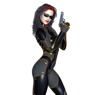 3d cg işleme süper bir kadın