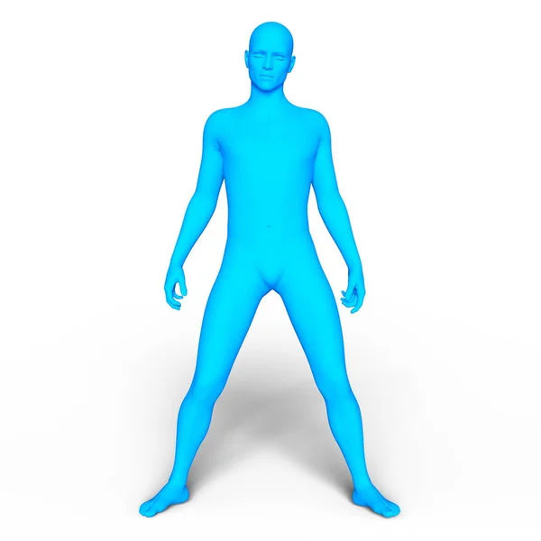 Rendering 3D CG di un corpo maschile — Foto Stock