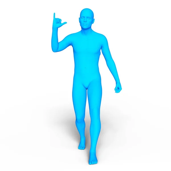 3D CG rendering of a male body — Stock Photo, Image