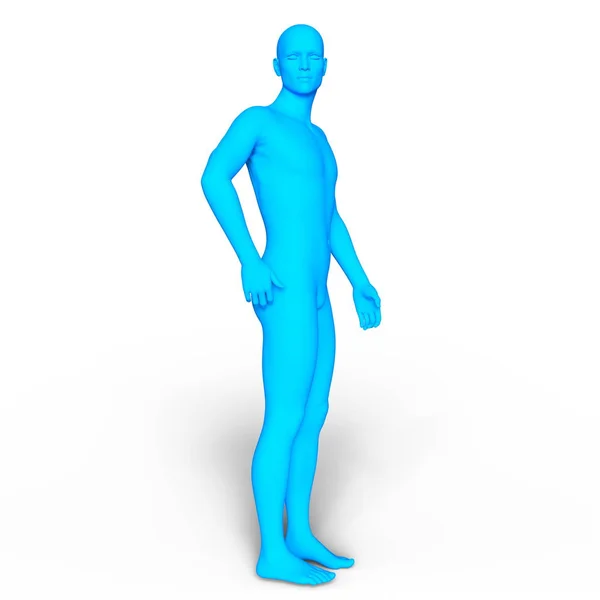 3D rendu 3D d'un corps masculin — Photo