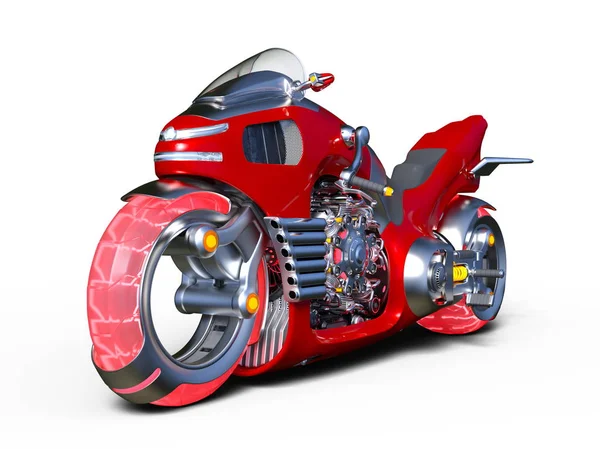 3D-s cg visszaadás-ból egy motorkerékpár — Stock Fotó