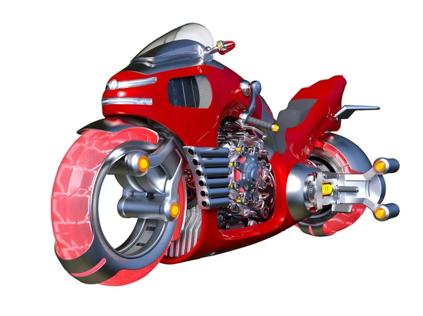 3D CG representación de una bicicleta flotante — Foto de Stock
