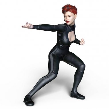 3d cg işleme süper bir kadın