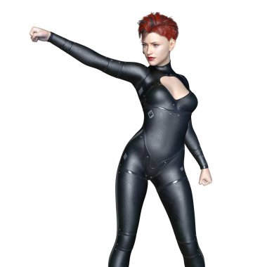 3d cg işleme süper bir kadın