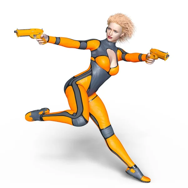 3D-cg rendering van een super vrouw — Stockfoto