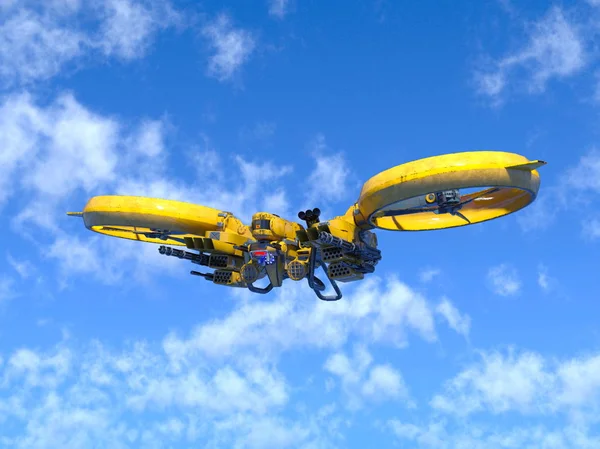 3d cg 渲染的一架无人驾驶飞机 — 图库照片