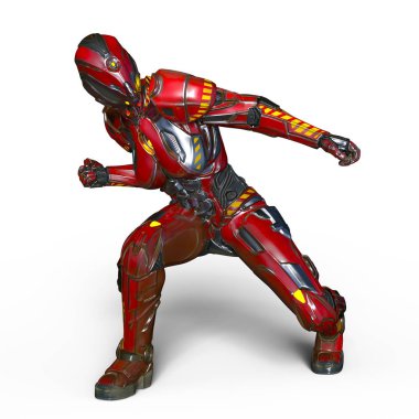 3d cg işleme bir kadın robot