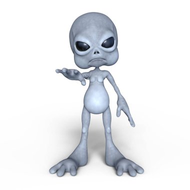 bir bebek uzaylı 3d cg render