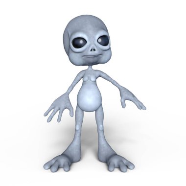 bir bebek uzaylı 3d cg render