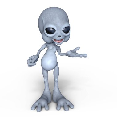 bir bebek uzaylı 3d cg render