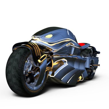 bir motosiklet 3d cg render