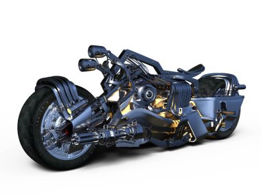 bir motosiklet 3d cg render