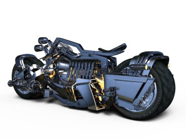 bir motosiklet 3d cg render