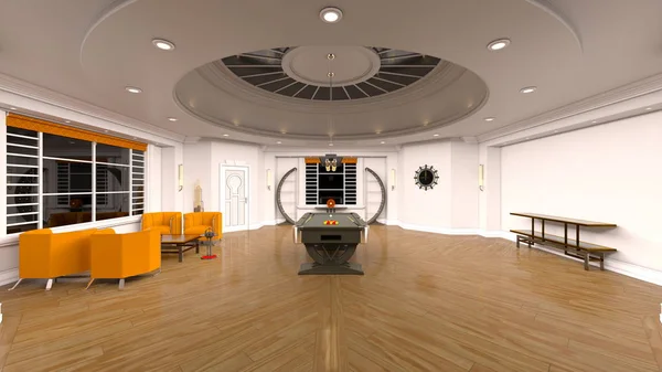 3D CG рендеринг игровой комнаты — стоковое фото
