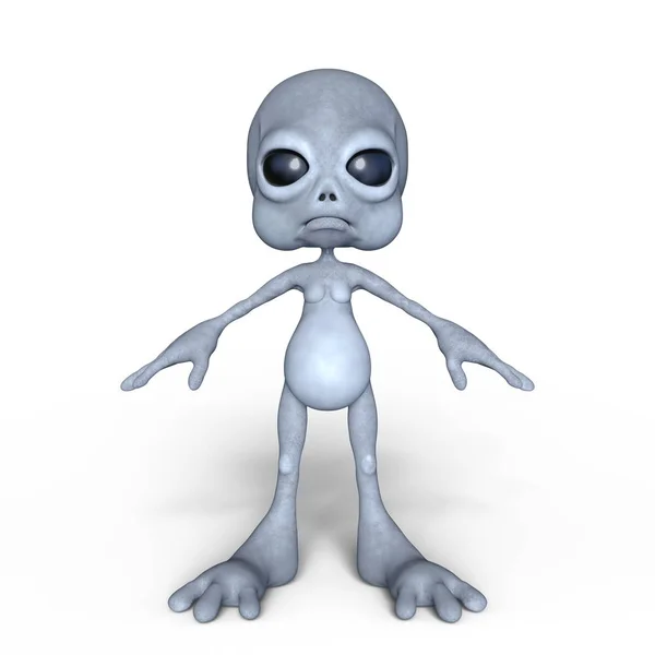 3D CG renderização de um bebê alienígena — Fotografia de Stock