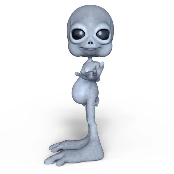 아기 외계인의 3d cg 렌더링 — 스톡 사진