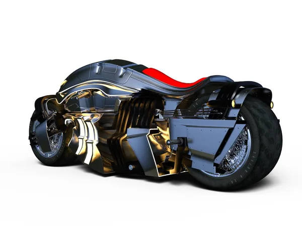 Απόδοσης 3D cg μιας μοτοσικλέτας — Φωτογραφία Αρχείου