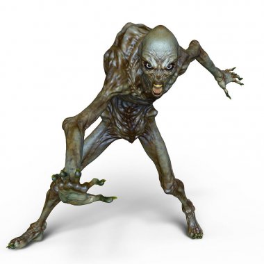 bir canavar 3d cg işleme