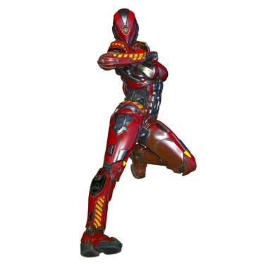 3d cg işleme bir kadın robot