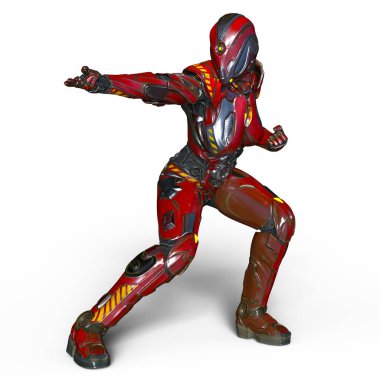 3d cg işleme bir kadın robot