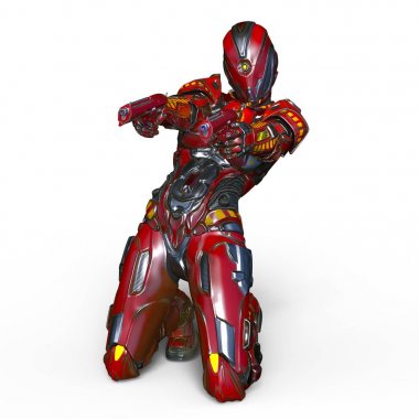 3d cg işleme bir kadın robot