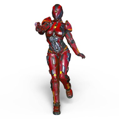 3d cg işleme bir kadın robot