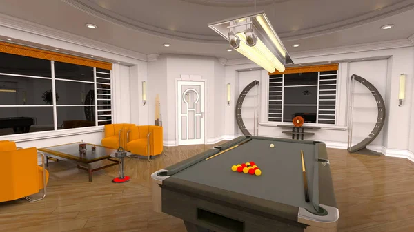 Rendering 3D CG della sala giochi — Foto Stock