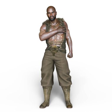 bir savaşçının 3d cg işleme