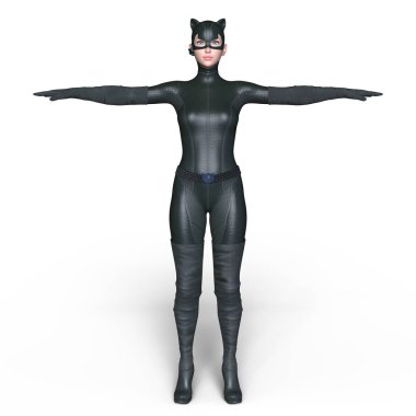 3d cg işleme süper bir kadın