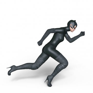 3d cg işleme süper bir kadın