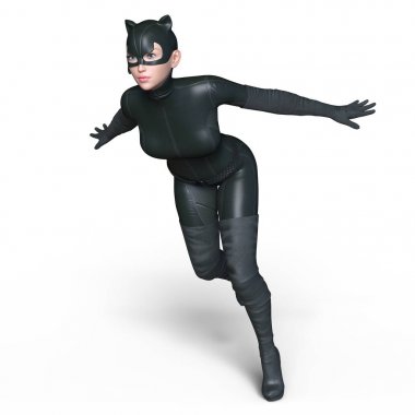 3d cg işleme süper bir kadın