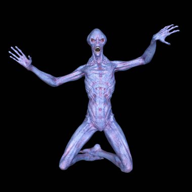 bir uzaylı 3d cg işleme