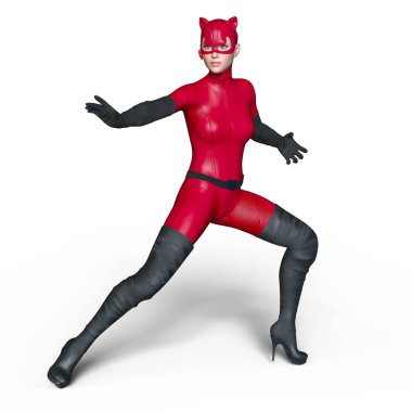 3d cg işleme süper bir kadın