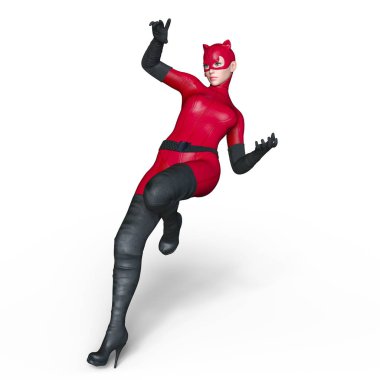 3d cg işleme süper bir kadın