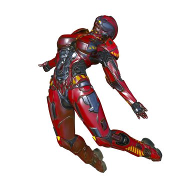 3d cg işleme bir kadın robot