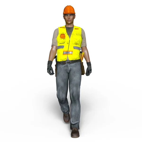 3D CG rendering of a worker — Stock Photo, Image