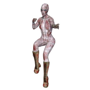 3d cg işleme süper bir kadın