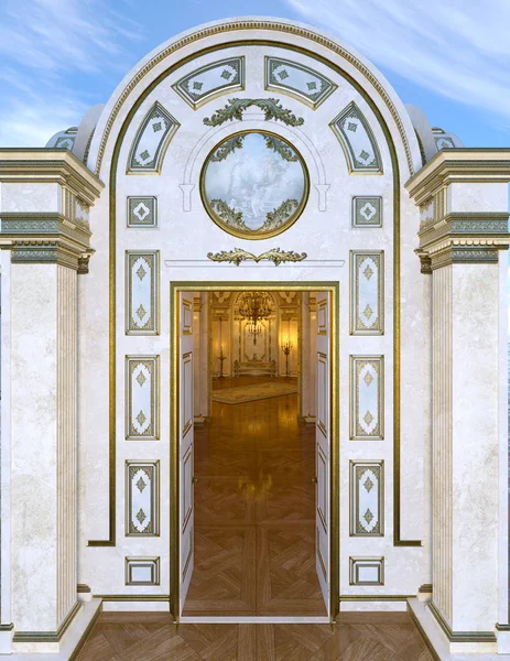3D CG representación de la puerta arqueada —  Fotos de Stock
