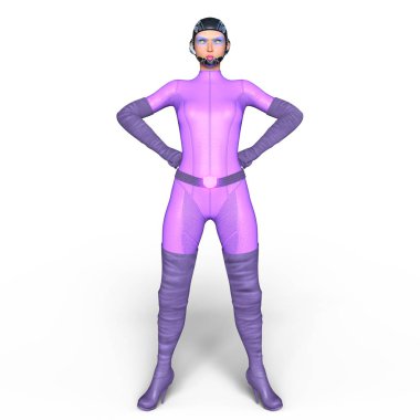 3d cg işleme süper bir kadın