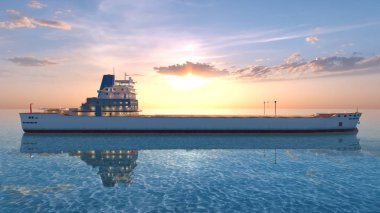 3d cg render balıkçı teknesi